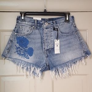 Levi's high rise denim shorts